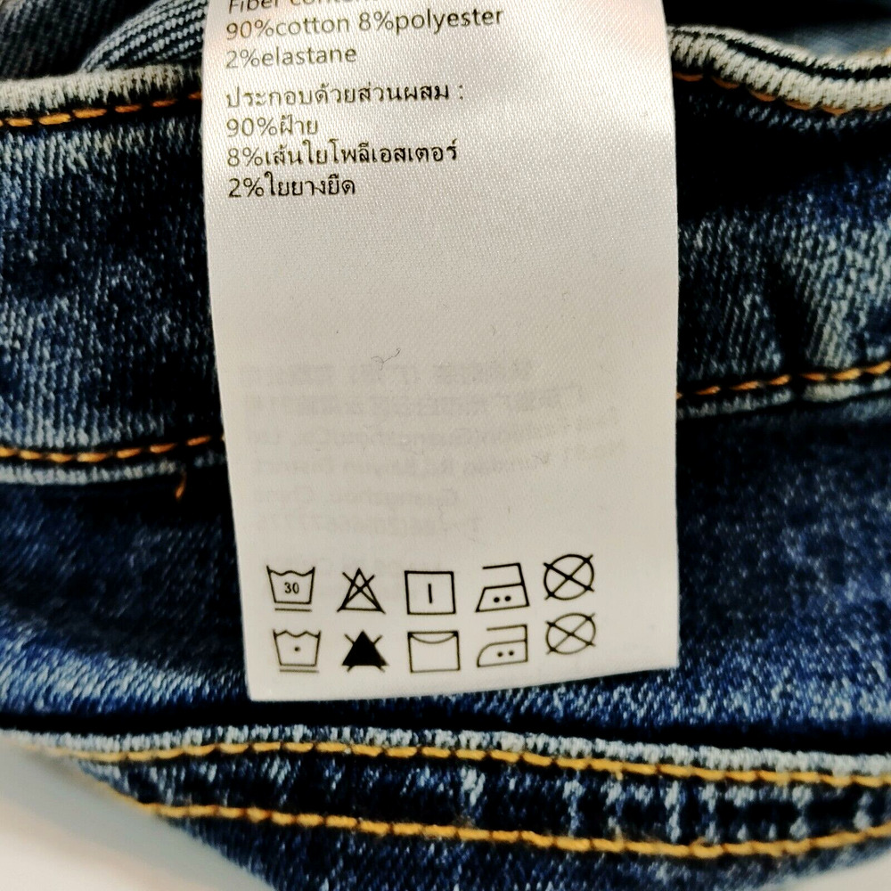Urban Revivo ASOS Split Hem Flare Jeans NWT Blue High Rise Bootcut Size 4 - Picture 11 of 16